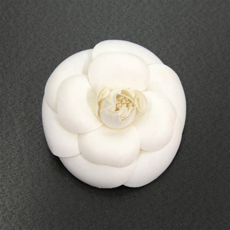 chanel white flower brooch|chanel brooch second hand.